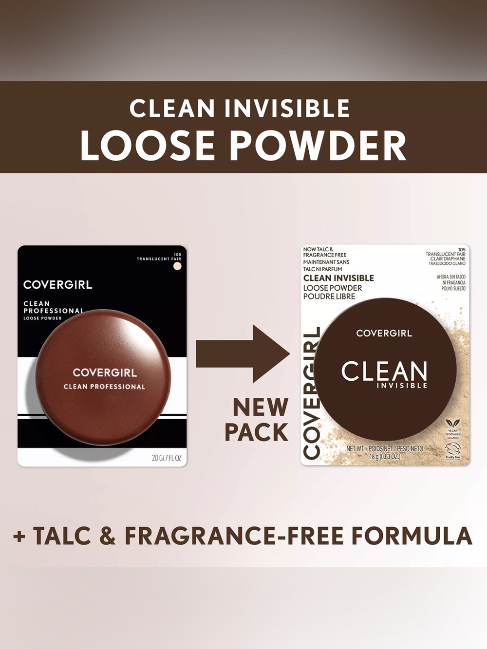 CoverGirl Clean Invisible Loose Powder - Translucent Light, NEW - Picture 9 of 9